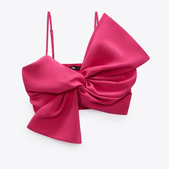 ZARA Bow Crop Top - Picture 7 of 10